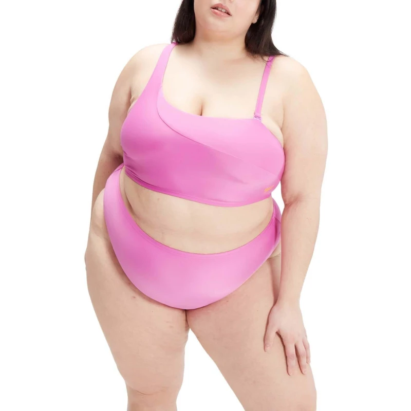 Image of Speedo Plus Size Asymmetric Bikini Violet female 20