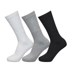 Image of Exceptio Multi Sport Crew Socks (3 Pairs) Black/Grey/White 4-8