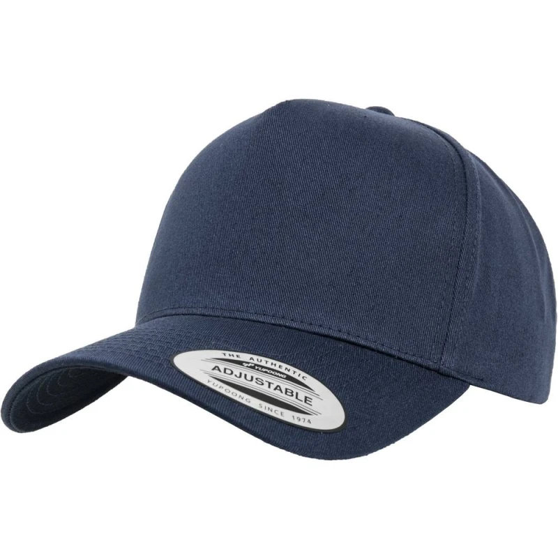 Image of Flexfit by Yupoong Mens 5 Panel Classic Snapback Cap One Size in Navy Navy Male One Size