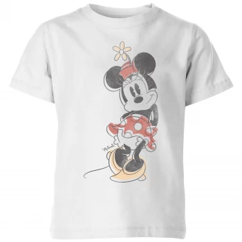 Image of Disney Minnie Offset Kids T-Shirt - White - 11-12 Years