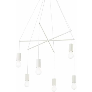 Image of Ideal Lux Lighting - Ideal Lux Pop - 6 Light Cluster Ceiling Pendant White