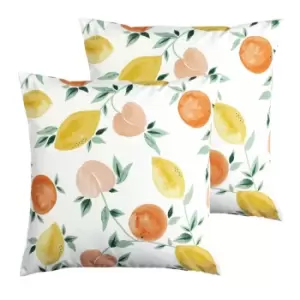 Image of Furn. Les Fruits Outdoor Polyester Filled Cushions Twin Pack Multi