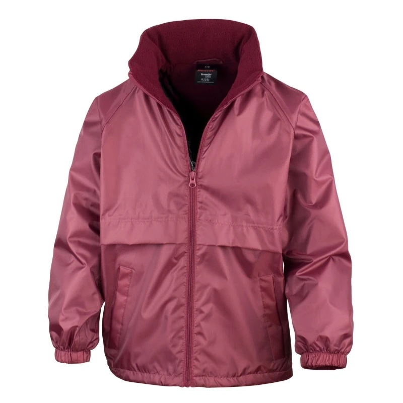 Image of Result Core Microfleece Lined Jacket in Burgundy Size: 3-4 Years Burgundy Unisex 3-4 Years