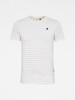 Image of G-Star RAW Stripe T-Shirt - White, Size 2XL, Men