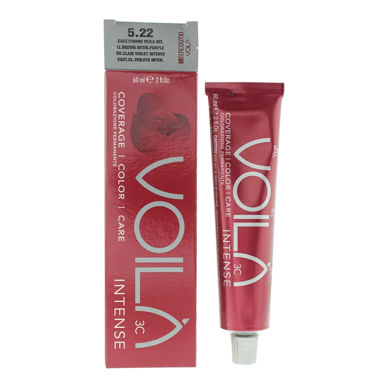 Image of Intercosmo Voila 3c Intense 5.22 Light Brown Intense Purple Hair Colour 60ml