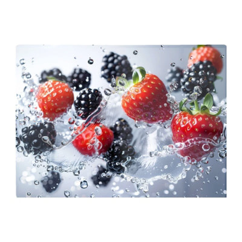 Image of Warren Reed Designer Splash Of Freshness: Berries In Water Chopping Board