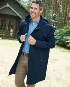 Image of Cotton Traders Lightweight Windermere Coat in Blue