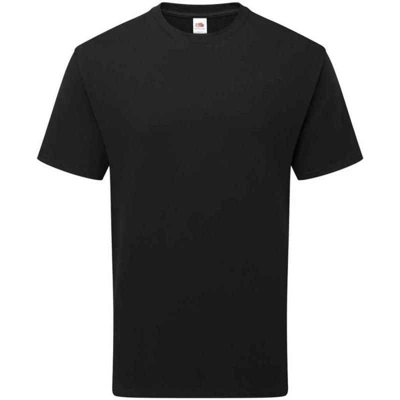 Image of Fruit Of The Loom Fruit of the Loom Men Cotton T-Shirt in Black Size: Medium Black M Male 5063703138291