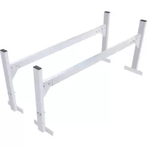 Image of VEVOR Van Roof Ladder Rack, 2 Bars Aluminum Alloy Roof Ladder Racks, 181 kg Capacity Rain-Gutter Van Roof Rack, Adjustable Length 1300-2060 mm, Van