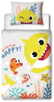 Image of Baby Shark Fintastic Yellow Kids Bedding Set - Toddler