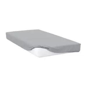 Image of Belledorm Percale Extra Deep Fitted Sheet (Double) (Cloud Grey)