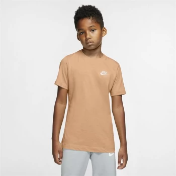 Image of Nike Futura T Shirt Junior Boys - Orange/White