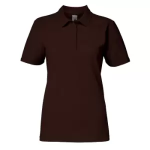 Image of Gildan Softstyle Womens/Ladies Short Sleeve Double Pique Polo Shirt (S) (Dark Chocolate)