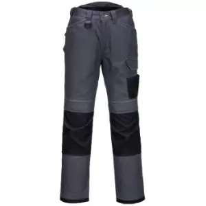 Image of Portwest Mens Urban Work Trousers (30R) (Zoom Grey/Black) - Zoom Grey/Black