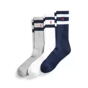 Image of Polo Ralph Lauren 3 Pack Stripe Socks - Multi