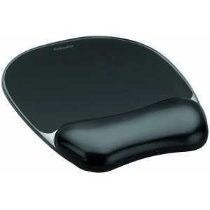 Image of Fellowes Crystal Mouse Pad and Wrist Rest Black 9112101