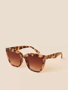 Image of Accessorize Chunky Cateye Sunglasses, Brown, Women