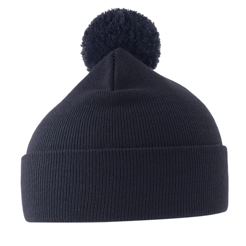 Image of Atlantis Atlantis Men Wind S Pom Pom Double Skin Cuffed Beanie in Navy Navy One Size Male 5063693996628