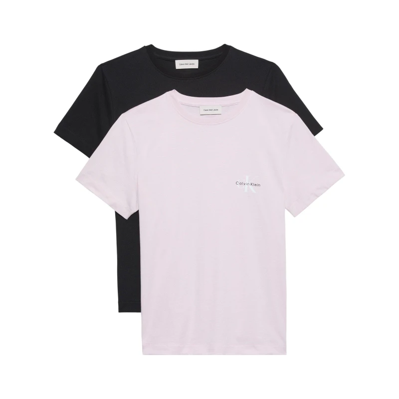 Image of Calvin Klein Jeans CKJ A-Logo 2Pk Tee Ld63 Pink/Black female 10 (S)