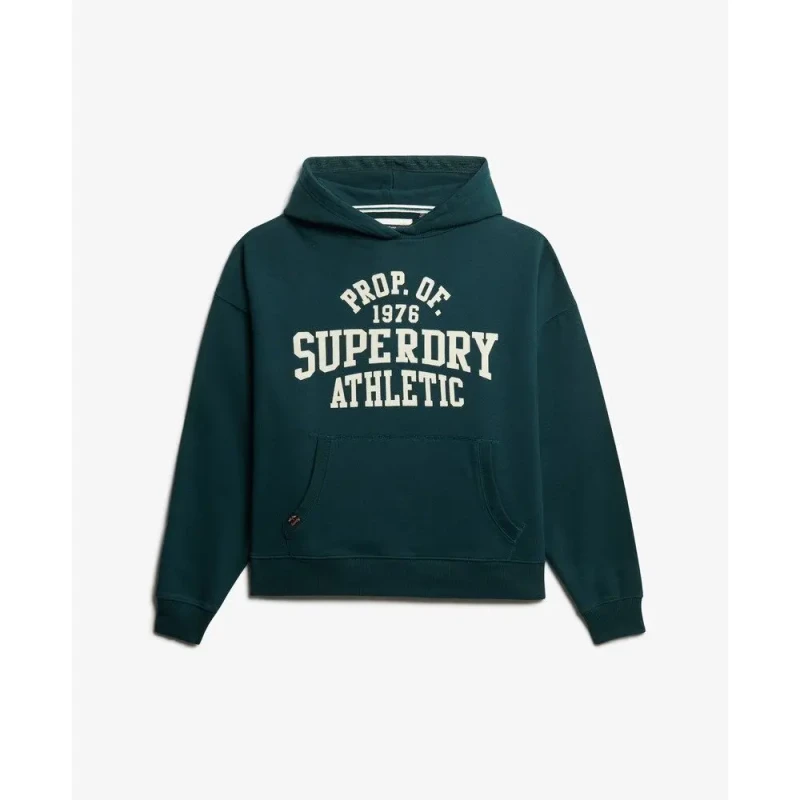 Image of Superdry Womens hooded sweatshirt Superdry Athletic Essentials Vert Female L