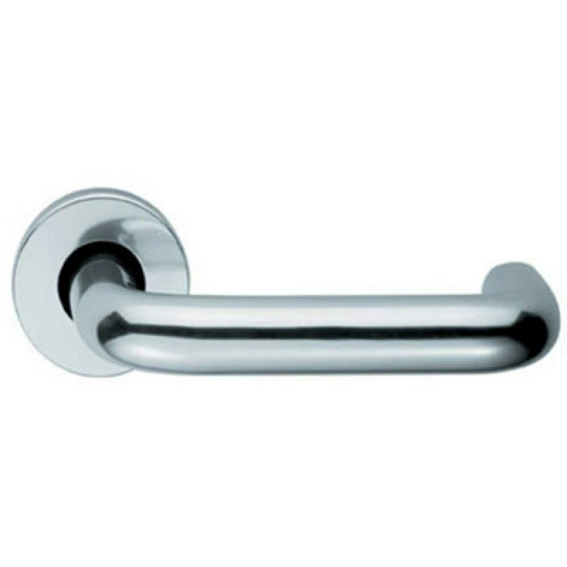 Image of Loops PAIR 19mm Round Bar Safety Lever Concealed Fix Round Rose Polished Aluminium Multi