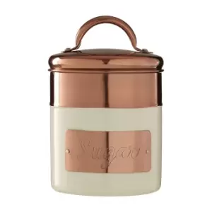 Image of Sugar Canister in Cream/Copper