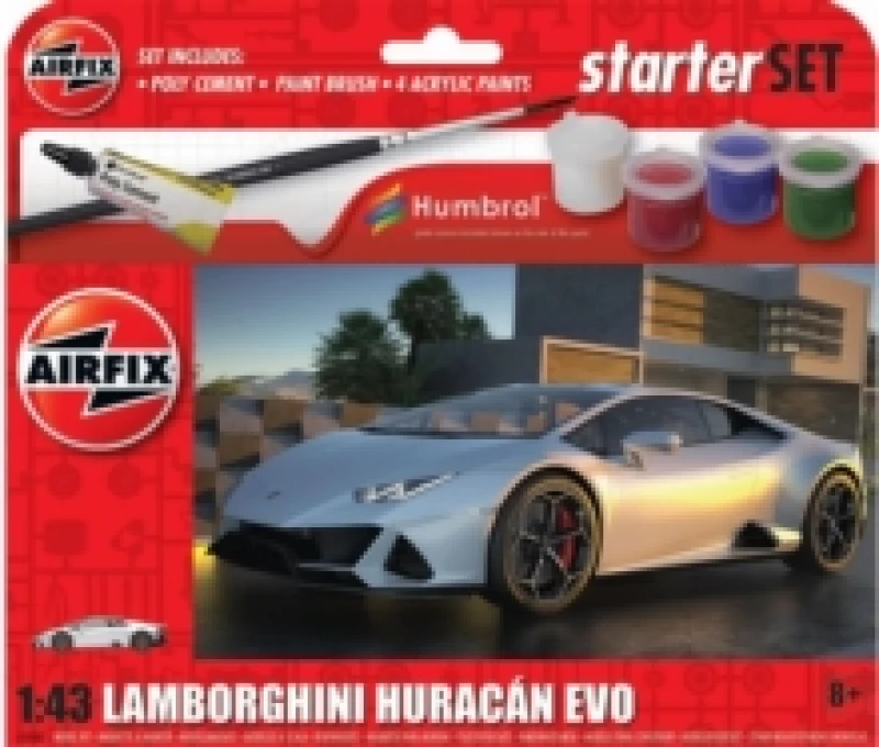 Image of Airfix A55007 Starter Set Lamborghini Huracan EVO 1:43 Model Kit Multi unisex