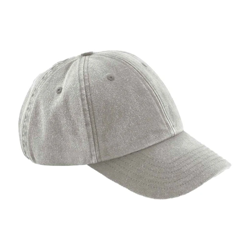 Image of Beechfield Beechfield Men Vintage Low Profile Cap in Grey Grey One Size Male 5063470780648