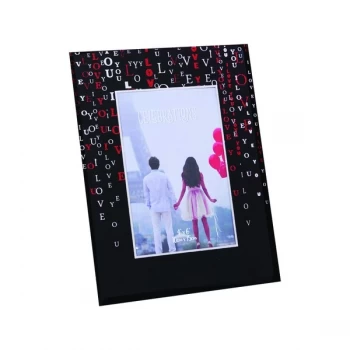 Image of 5" x 7" - True Valentine Glass Photo Frame - LOVE