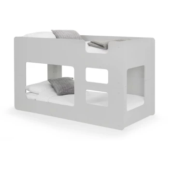Image of Bunk Bed Dove Grey Laquered Wood 3ft Single 90cm - Dolly