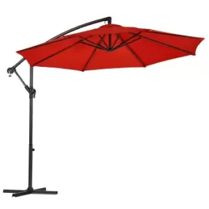 Image of Garden Gear Cantilever Parasol with Cover - Red