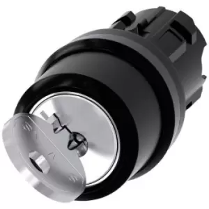 Image of Siemens 3SU1000-4BF01-0AA0 Key switch 1 x 90 ° IP66, IP67, IP69/IP69K