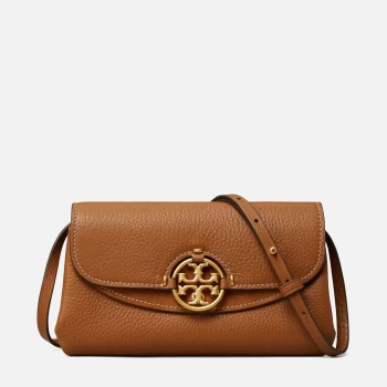 Image of Tory Burch Womens Miller Wallet Cross Body Bag - Light Umber