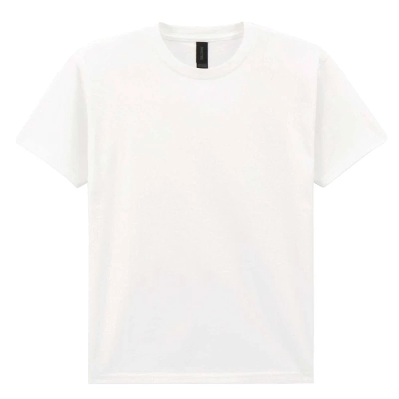 Image of Gildan Cotton Lightweight T-Shirt in White Size: 5-6 Years White Unisex 5-6 Years