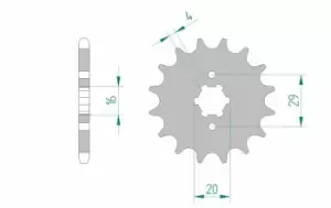 Image of AFAM Steel Standard Front Sprocket 21207 - 428