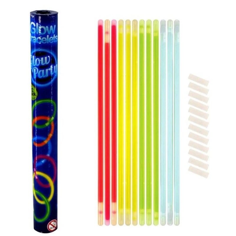 Image of Glow Party Glow Bracelets in Tube 12 Pieces Multi unisex