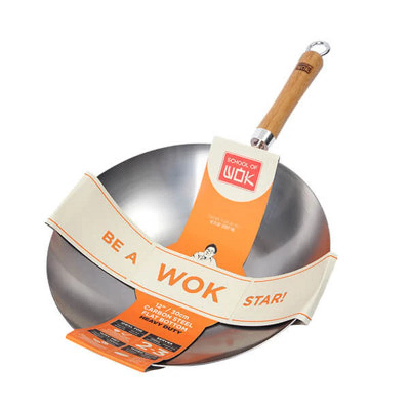 Image of School Of Wok Wok Star 12" / 30Cm Carbon Steel Heavy Duty Wok