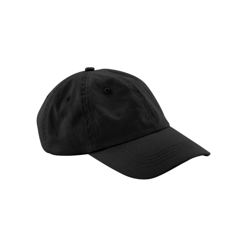 Image of Beechfield Beechfield Men Cotton Panelled Baseball Cap in Black One Size Male 5063377073034