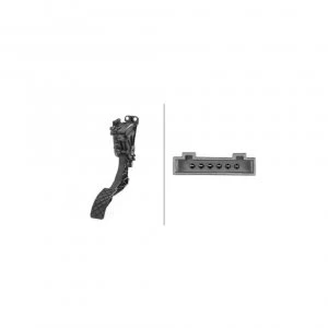 Image of Accelerator Pedal Position Sensor HELLA 6PV 008 496-701