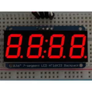 Image of Adafruit 878 0.56" 4-Digit 7-Segment Display with I2C Backpack Red