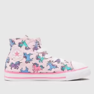 Image of Converse Multi Chuck Taylor All Star Hi 1v Girls Toddler Trainers