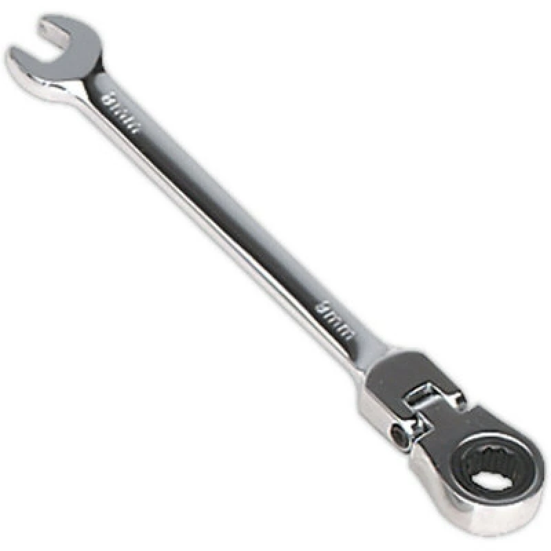 Image of Loops 8mm Flexible Ratchet Combination Spanner - Flexible Ring Head - Chrome Vanadium Multi