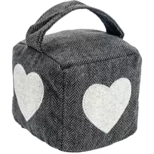 Image of Nicola Spring - Herringbone Door Stop - 16 x 16cm - Heart