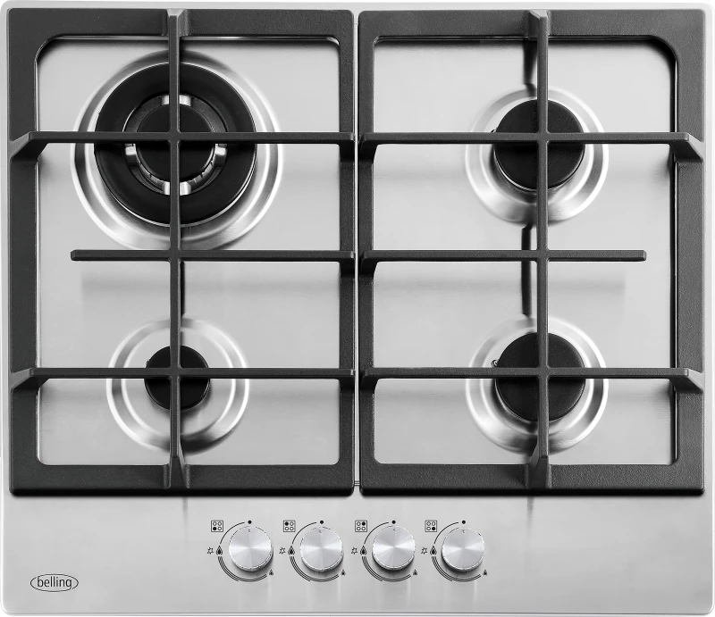 Image of Belling ComfortCook 60cm 4 Burner Gas Hob - Stainless Steel 444411636 Stainless steel