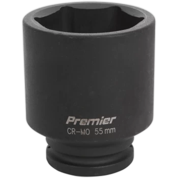 Image of Sealey 3/4" Drive Deep Hexagon Impact Socket Metric 3/4" 55mm