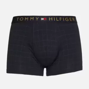 Image of Tommy Hilfiger Mens Trunks + Socks Set - Window Check/Desert Sky - M
