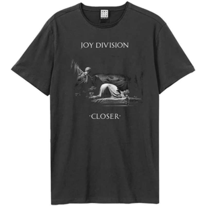 Image of Amplified Amplified Men Closer Joy Division T-Shirt in Charcoal Size: X-Small Charcoal XS Male 5063750911731