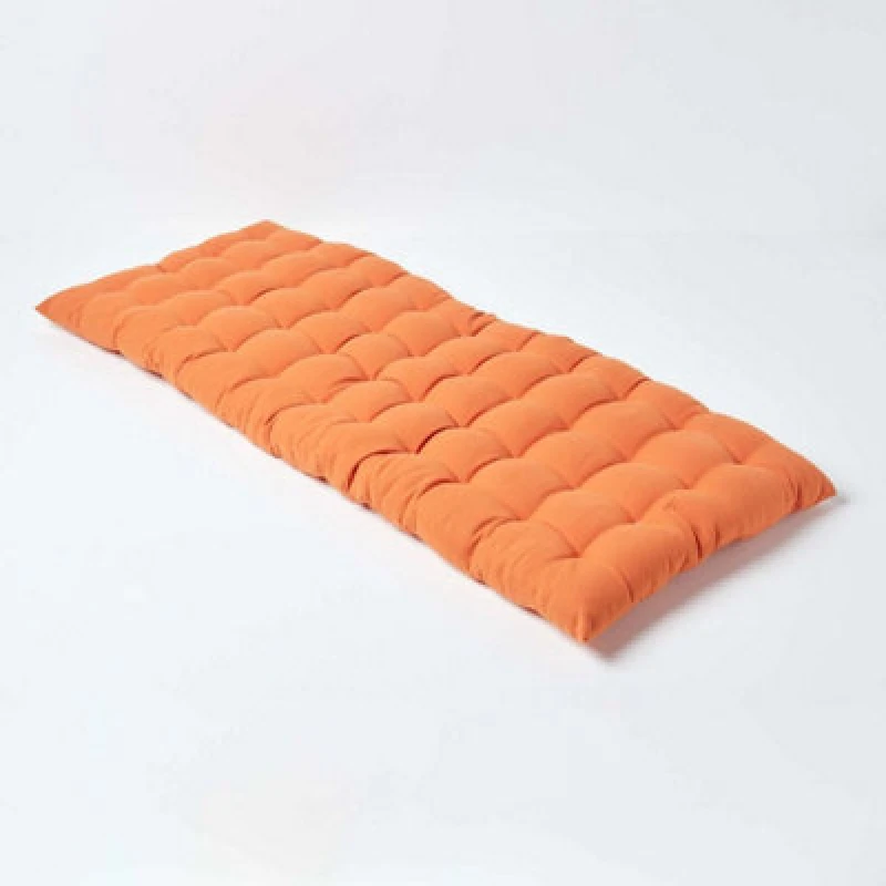 Image of Homescapes Bench Cushion, Two Seater Burnt Orange