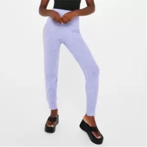 Image of Missguided Petite Rib Knit Joggers - Purple