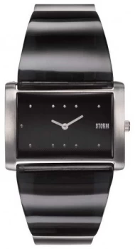 Image of STORM Trexa Black Black/Silver Steel Bracelet Black Dial Watch